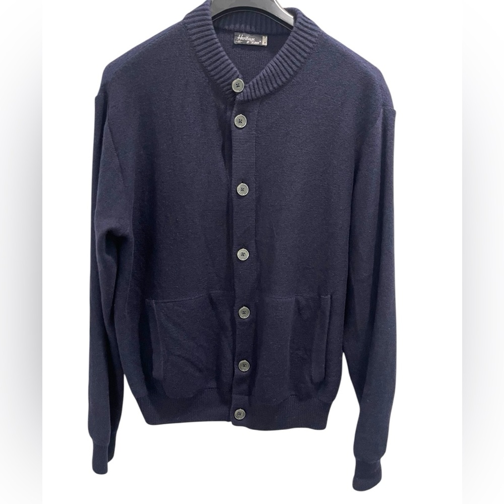 Sold dont buySt.Croix Heritage 100% Wool Button Down Sweater Mens XXL Navy Blue